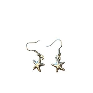 Handmade Silver Starfish Earrings